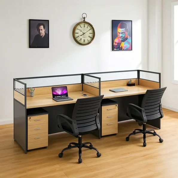 The Jerico Straight 2 Way Office Working Station with Drawers