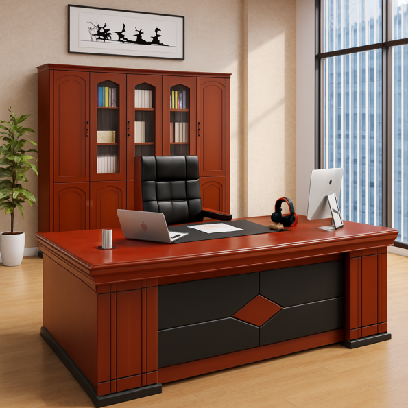 Bermuda 1.8m Mahogany Executive office desk