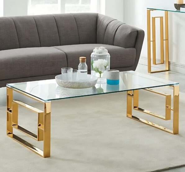 Lamina Modern Glass top coffee table