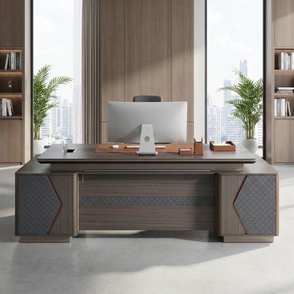 Rae 2.4m Modern Executive Office Desk