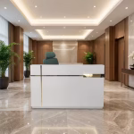 Mandi 1.6m Modern Reception counter with drawers