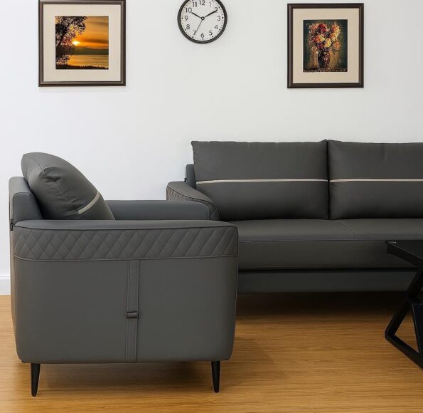 Rudra 5 Seater Directors Executive Office Leather Sofa