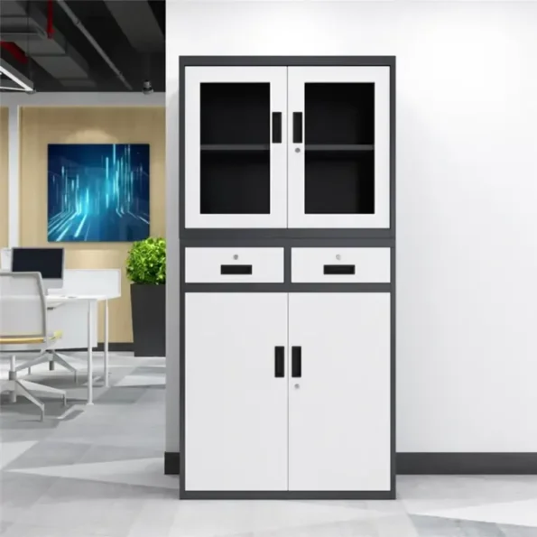 Bret modern metallic office storage cabinet