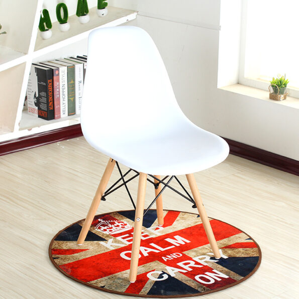 white eames plastic bistro chair
