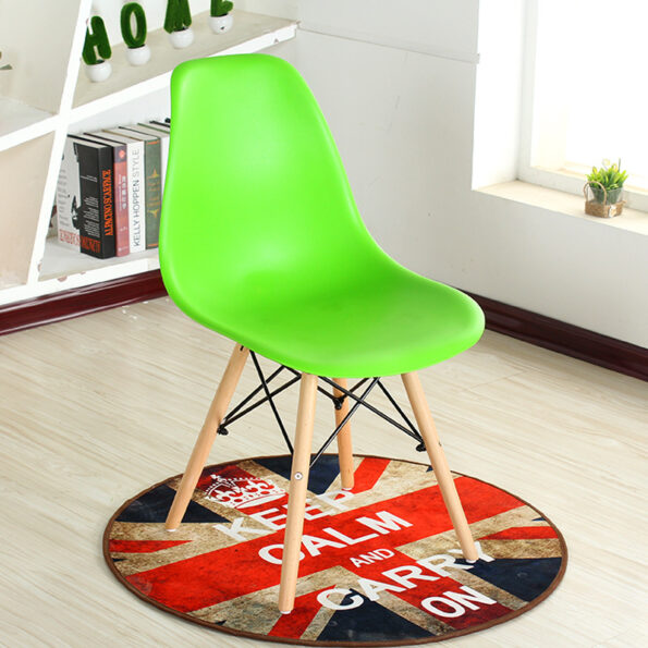 Green Eames Plastic bistro chair