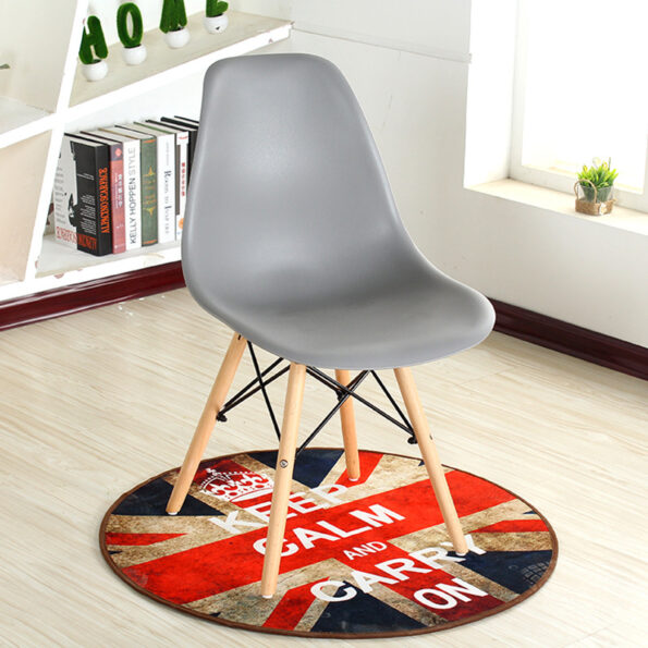 Gray Eames Plastic Bistro Chair