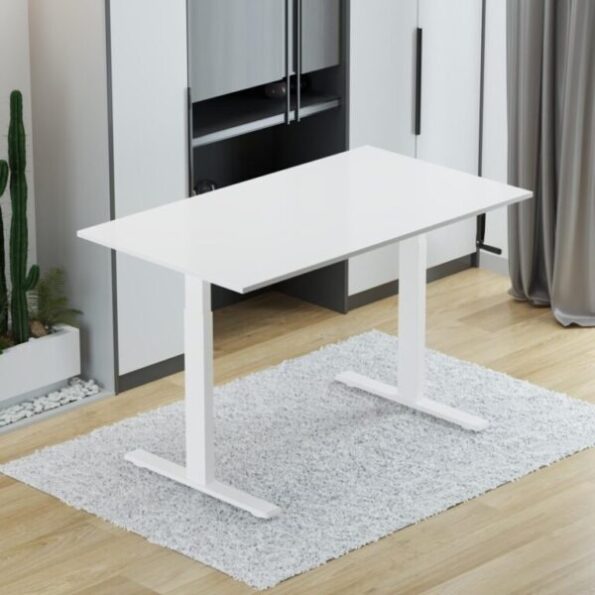 Fortune white height adjustable electric desk