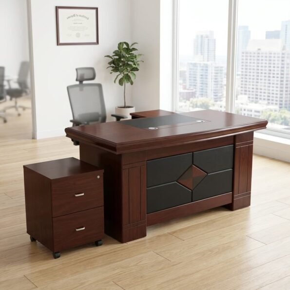 sadimba 1.4m modern executive office desk with side desk and drawer