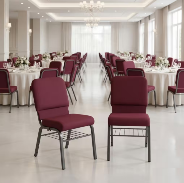 Maroon Robusta Heavy duty church conference chair