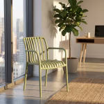 Rustic Green Plastic Bistro Chair